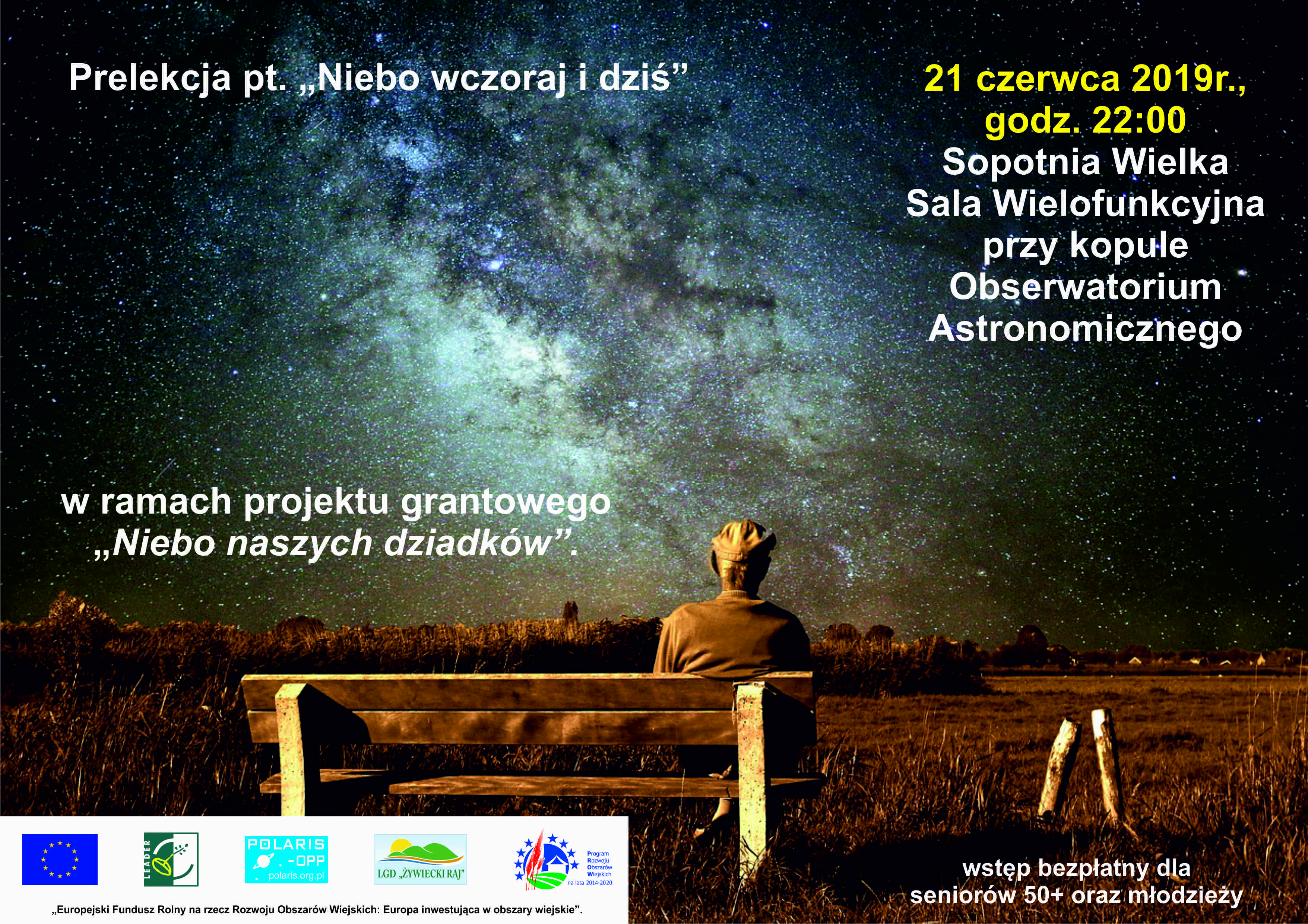 Plakat 21 czerwca 2019r. - prelekcja.