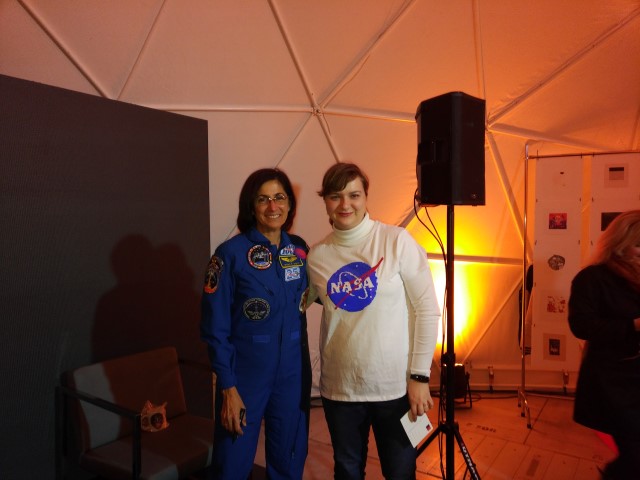 Spotkanie z astronautką NASA - Nicole Stott i koordynatorką POLARIS-OPP - Julią Nawalkowską.